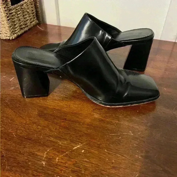 Y2K square toed chunky mules size 7 - Picture 6 of 7